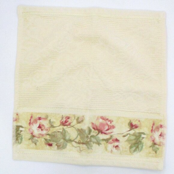 Croscill wash Cloths Lot of 3 Chambord Cassis Amethyst (1)Rose Trail Texture (2) - Picture 2 of 4